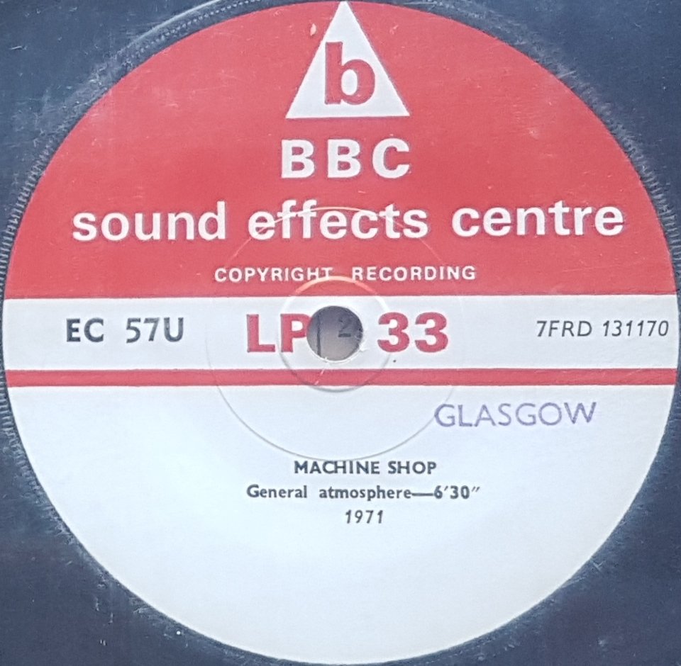 EC 57U Machinery / Machine shop Not registered from the BBC records and Tapes library Label